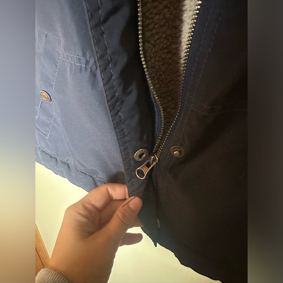 Women's Sonoma Goods For Life Sherpa Utility Vest Blue Medium - Picture 6 of 6